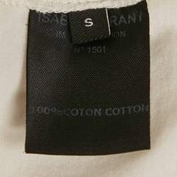 مملوكة مسبقًا بلوزة إيزابيل مارانت أكمام كشكش جيرسي عاجي مقاس صغير