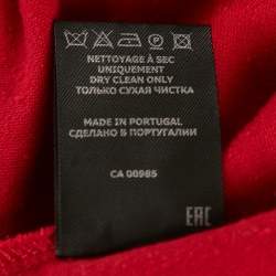 Pre Owned Isabel Marant Red Slub Cotton Zelito Knotted t T-Shirt S