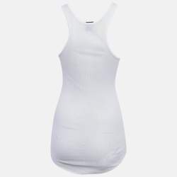 Pre Owned توب إيزابيل مارانت أبيض مضلع محبوك مقاس صغير - سمول