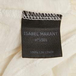 مملوكة مسبقًا تي شيرت جيرسي إيزابيل مارانت أبيض مائل للصفرة مقاس متوسط - ميديام