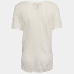 مملوكة مسبقًا تي شيرت جيرسي إيزابيل مارانت أبيض مائل للصفرة مقاس متوسط - ميديام
