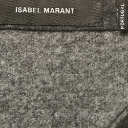 Pre Owned Isabel Marant Grey Wool Felt Ruffled Mini Skirt M