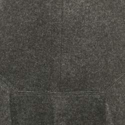 Pre Owned Isabel Marant Grey Wool Felt Ruffled Mini Skirt M