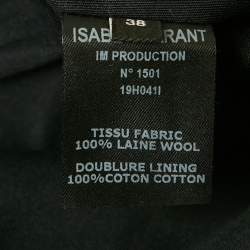 Pre Owned Isabel Marant Black Gabardine Draped Mini Dress M