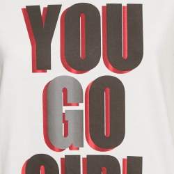 Pre Owned Isabel Marant White Printed Jersey Crewneck T-Shirt M