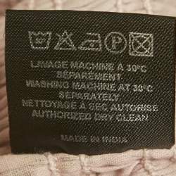 مملوكة مسبقًا فستان ميني إيزابيل مارانت مورد وردي طباعة قطن متعددة الطبقات بتجاعيد مقاس صغير - سمول