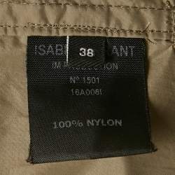 Pre Owned معطف إيزابيل مارانت خاك أخضر صناعي متوسط الحجم