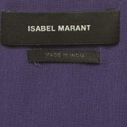 Pre Owned Isabel Marant Purple /Pink Printed Silk Wrap Mini Skirt M