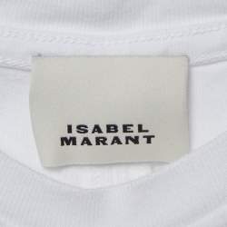 Pre Owned Isabel Marant White Jersey Zineba Top S