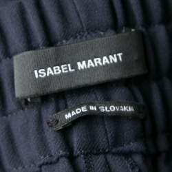 Isabel Marant Navy Blue Elasticized Waist Tapered Pants M
