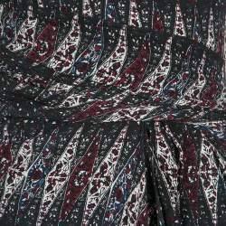 Pre Owned Isabel Marant Etoile Anouk Strapless Printed Silk Dress XS