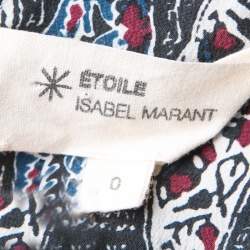 Pre Owned Isabel Marant Etoile Anouk Strapless Printed Silk Dress XS