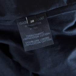 Pre Owned Isabel Marant Black Eyelet Embroidered Cotton Asymmetric Skirt M