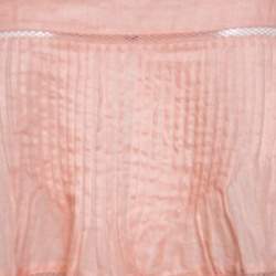 Isabel Marant Peach Pintucked Ramie Lace Trim Odelle Camisole M