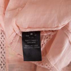 Isabel Marant Peach Pintucked Ramie Lace Trim Odelle Camisole M