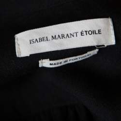 Isabel Marant Etoile Black Crepe Tie Detail Nathael Top S