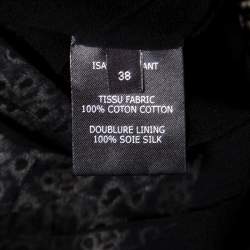 Pre Owned Isabel Marant Black and Red Eyelet Embroidered Cotton Nash Shorts M