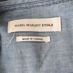 Isabel Marant Etoile Blue Chambray Ruffled Awendy Shirt L
