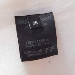 Pre Owned Isabel Marant Off White Floral Patterned Silk Ruffled Tiered One Shoulder Dress S