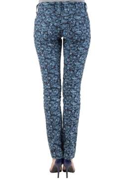Isabel Marant Etoile Indigo Eyelet Embroidered Distressed Denim Skinny Jeans S