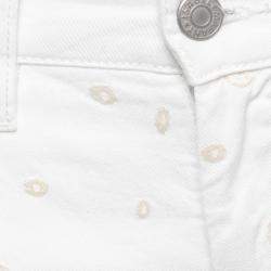 Pre Owned Isabel Marant Etoile White Dot Embroidered Denim Skinny Rumba Jeans M 