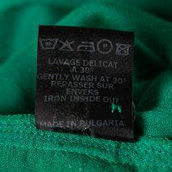 Pre Owned Isabel Marant Etoile Emerald Green Cotton Blend Belted Iban Shirt Dress S