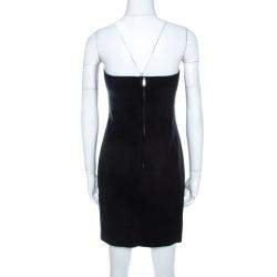 Isabel Marant Dark Grey Wool Ruffled Front Strapless Dress L