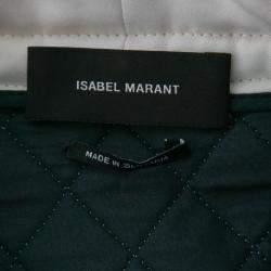Isabel Marant Cream Jacquard Silk Quilted Structured Jacket S