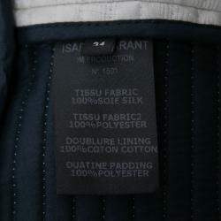Isabel Marant Cream Jacquard Silk Quilted Structured Jacket S