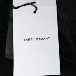 Isabel Marant Black Wool Satin Trim Jamet Cropped Jacket M