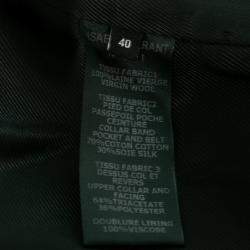 Isabel Marant Black Wool Satin Trim Jamet Cropped Jacket M