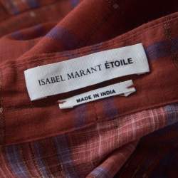 Pre Owned Isabel Marant Etoile Brown Cotton Voile Varna Wrap Dress M