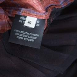 Pre Owned Isabel Marant Etoile Brown Cotton Voile Varna Wrap Dress M