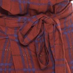 Pre Owned Isabel Marant Etoile Brown Cotton Voile Varna Wrap Dress M