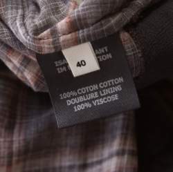 Pre Owned Isabel Marant Etoile Anthracite Grey Cotton Voile Varna Wrap Dress M