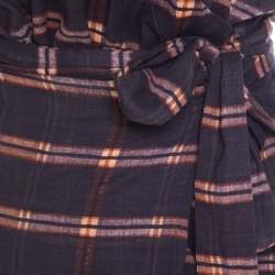 Pre Owned Isabel Marant Etoile Anthracite Grey Cotton Voile Varna Wrap Dress M