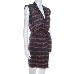 Pre Owned Isabel Marant Etoile Anthracite Grey Cotton Voile Varna Wrap Dress M