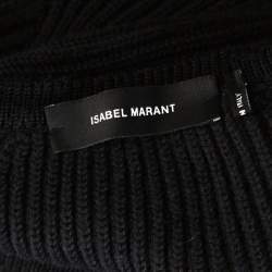 Isabel Marant Dark Grey Wool Blend Cropped Brad Sweater M 
