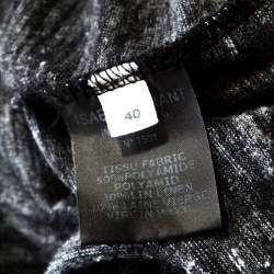 Pre Owned Isabel Marant Etoile Dark Grey Jersey Waist Tie Wrap Dress M