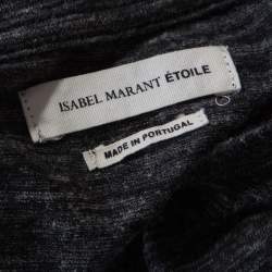 Pre Owned Isabel Marant Etoile Dark Grey Jersey Waist Tie Wrap Dress M