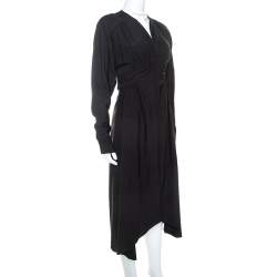 Pre Owned Isabel Marant Black Crepe Tamara Dress M