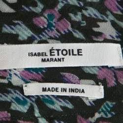 Pre Owned Isabel Marant Multicolor Printed Chiffon High Neck Dress M