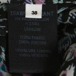 Pre Owned Isabel Marant Multicolor Printed Chiffon High Neck Dress M