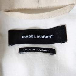 Isabel Marant Ecru Voile Button Front Rivera Shift Dress M