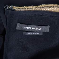 Pre Owned Isabel Marant Black Silk Embroidered Roma Top L