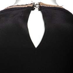 Pre Owned Isabel Marant Black Silk Embroidered Roma Top L