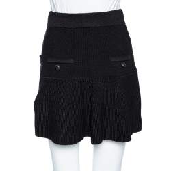 Pre Owned Isabel Marant Black Wool Huxley Knit Mini Skirt M