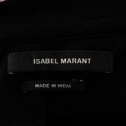 Isabel Marant Black Cotton Embellished Round Neck Top L 