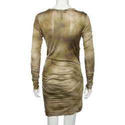 Pre Owned Isabel Marant Green Tiedye Silk Long Sleeve Courtney Short Dress M