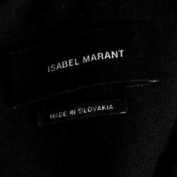 Pre Owned Isabel Marant Black Linen Pleated Overlay Detailed Dress S